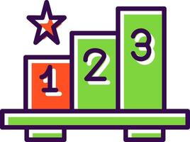 Leaderboard filled Design Icon vector