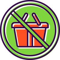 Prohibited Sign filled Design Icon vector