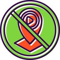 Prohibited Sign filled Design Icon vector