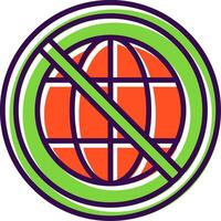 Prohibited Sign filled Design Icon vector