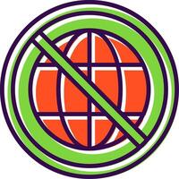 Prohibited Sign filled Design Icon vector