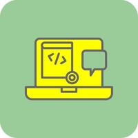 Demo Filled Yellow Icon vector