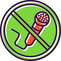 No Microphone filled Design Icon vector