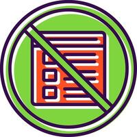 Prohibited Sign filled Design Icon vector