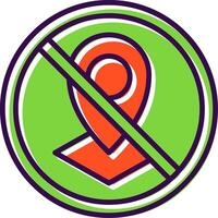 Prohibited Sign filled Design Icon vector