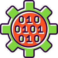 Gear filled Design Icon vector