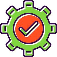 Settings filled Design Icon vector