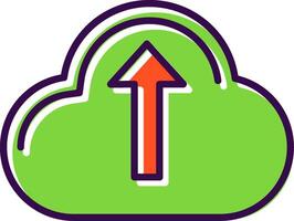 Cloud Uploading filled Design Icon vector