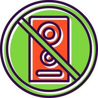 No speaker filled Design Icon vector