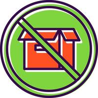 Prohibited Sign filled Design Icon vector