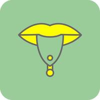 Piercing Filled Yellow Icon vector