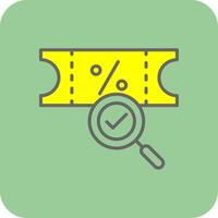 Coupon Filled Yellow Icon vector