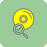 Cds Filled Yellow Icon vector