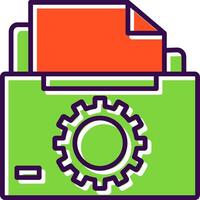 File And Folders filled Design Icon vector