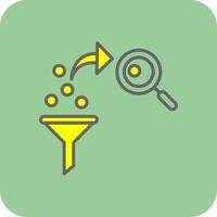 Funnel Filled Yellow Icon vector