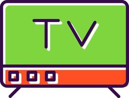 televisión lleno diseño icono vector