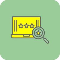 Reviews Filled Yellow Icon vector