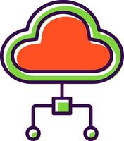 Cloud Computing filled Design Icon vector