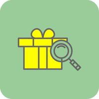 Gift Filled Yellow Icon vector