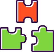 Puzzle filled Design Icon vector