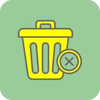 Delete Filled Yellow Icon vector