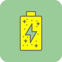 Battery Filled Yellow Icon vector