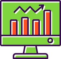 Analytics filled Design Icon vector