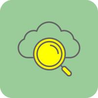 Cloud Computing Filled Yellow Icon vector