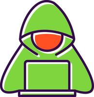 Hacker filled Design Icon vector