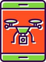 Drone filled Design Icon vector