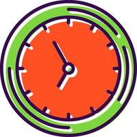 reloj lleno diseño icono vector