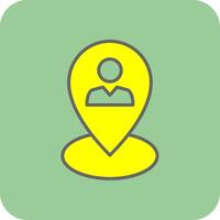 Location Filled Yellow Icon vector