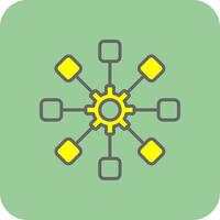 Structure Filled Yellow Icon vector