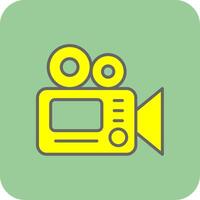 Camera Filled Yellow Icon vector