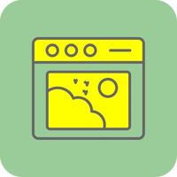 Portfolio Filled Yellow Icon vector