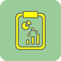 Report Filled Yellow Icon vector