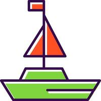 Yatch filled Design Icon vector