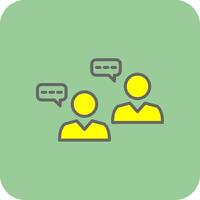 Conversation Filled Yellow Icon vector