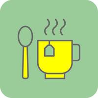 Coffee Cup Filled Yellow Icon vector