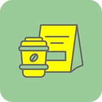 Coffee Filled Yellow Icon vector