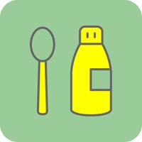 Coffee Syrup Filled Yellow Icon vector