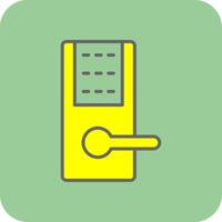 Handle Filled Yellow Icon vector