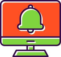 Computer filled Design Icon vector