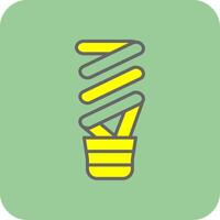 Light Bulb Filled Yellow Icon vector