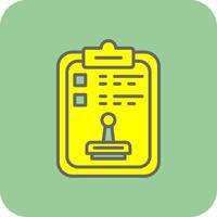 Stamp Filled Yellow Icon vector