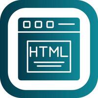 html lleno amarillo icono vector