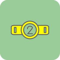 Belt Filled Yellow Icon vector