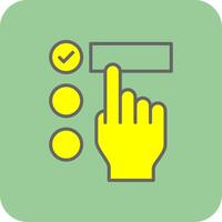 Select Filled Yellow Icon vector