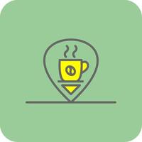 Pin Location Filled Yellow Icon vector