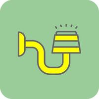 Lamp Filled Yellow Icon vector